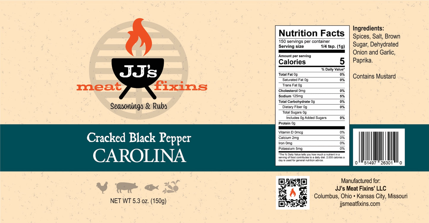 Cracked Black Pepper Carolina